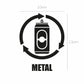 Vinil para bote de basura para metal