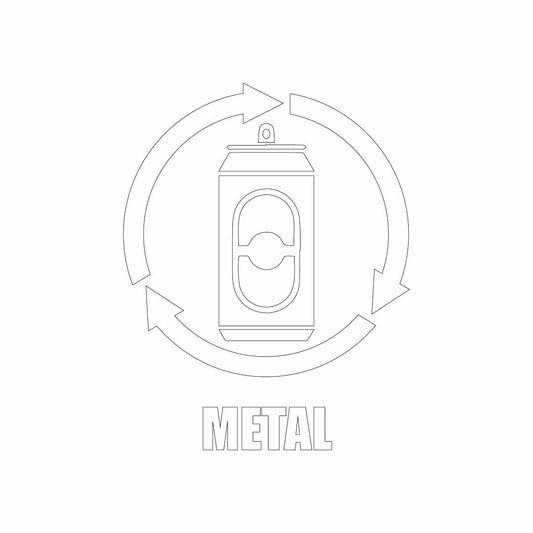 Vinil para bote de basura para metal