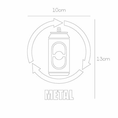 Vinil para bote de basura para metal