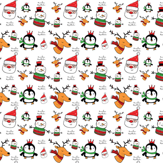 Pingüinos y reno navidad 129