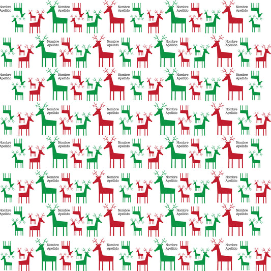 Renos de navidad rojo y verde 170