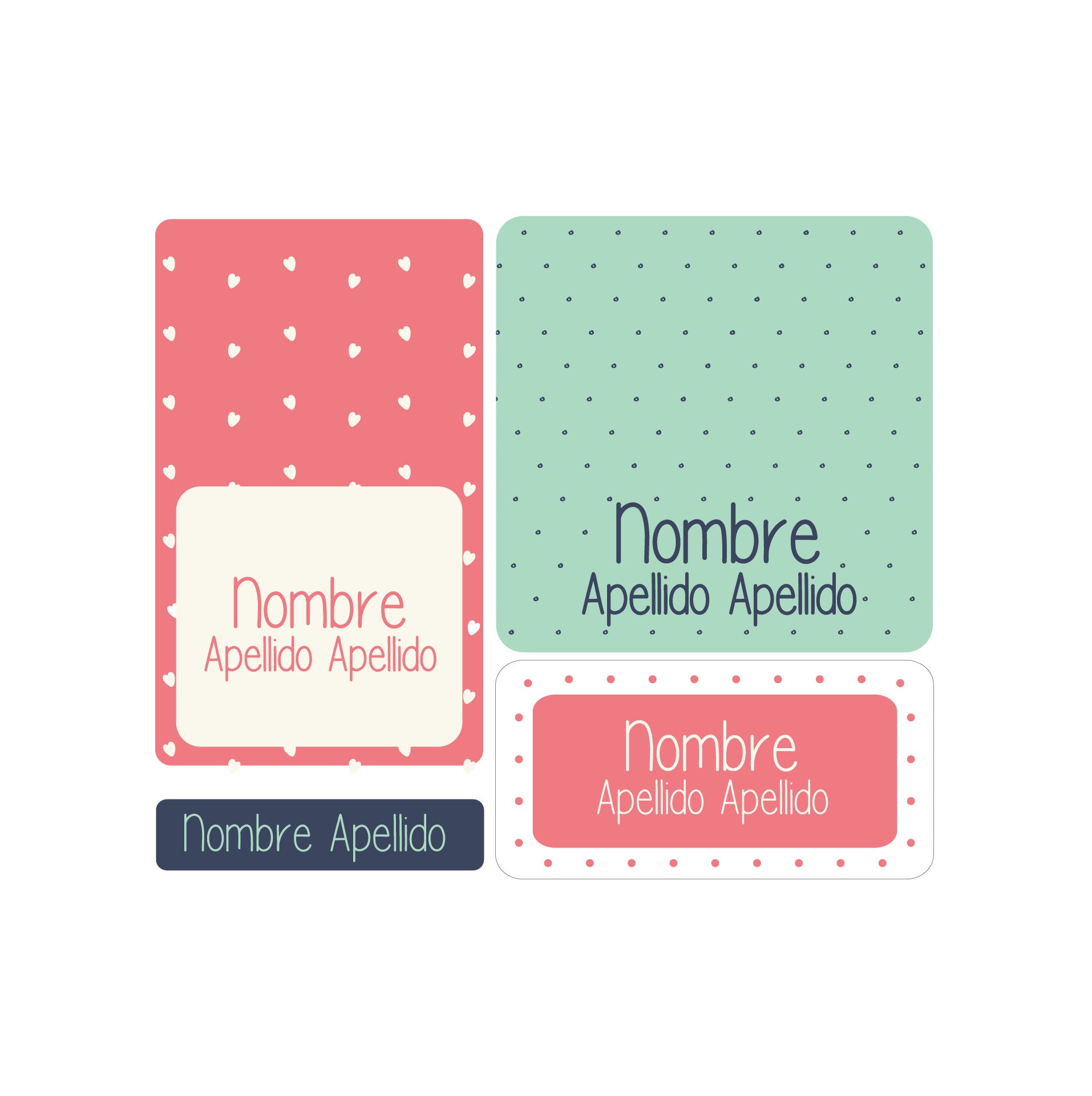 etiquetas escoalres, dots, puntitos, girly, niña
