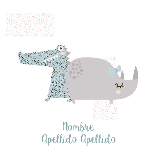 Cocodrilo y animalitos