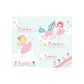 etiquetas escolares, ballet, bailarinas, unicornio, arcoiris