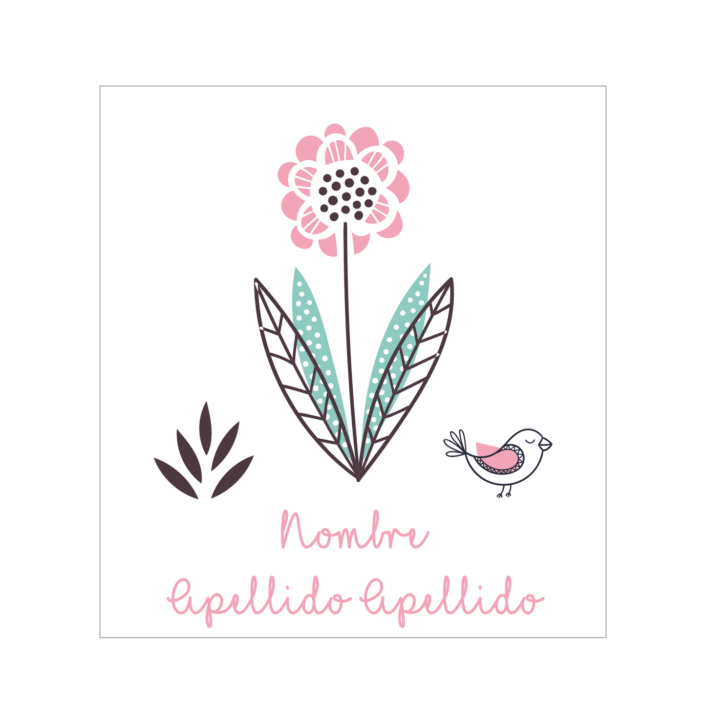 Pajarito y flores