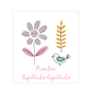 Pajarito y flores