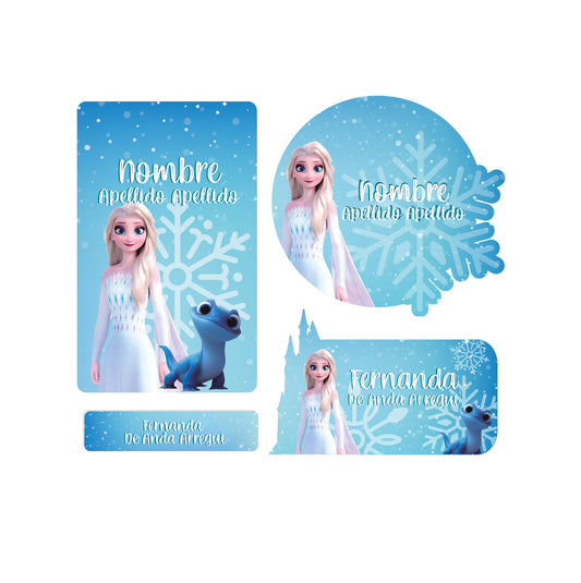 etiquetas escolares, elsa, frozen