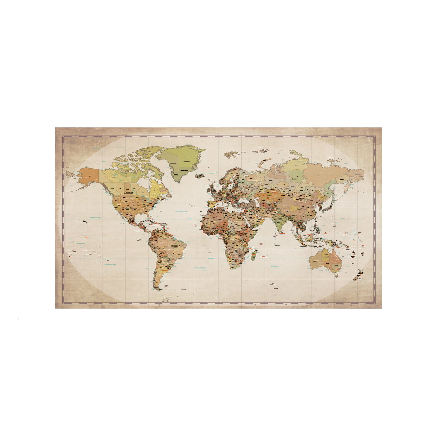 Mapa mundi sepia